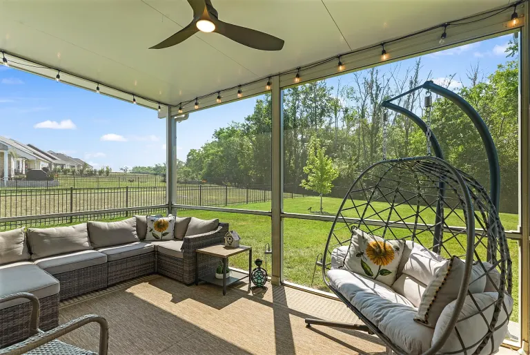 Screened back porch