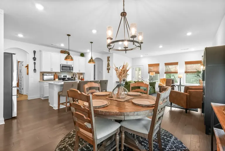 Dining area and open living space