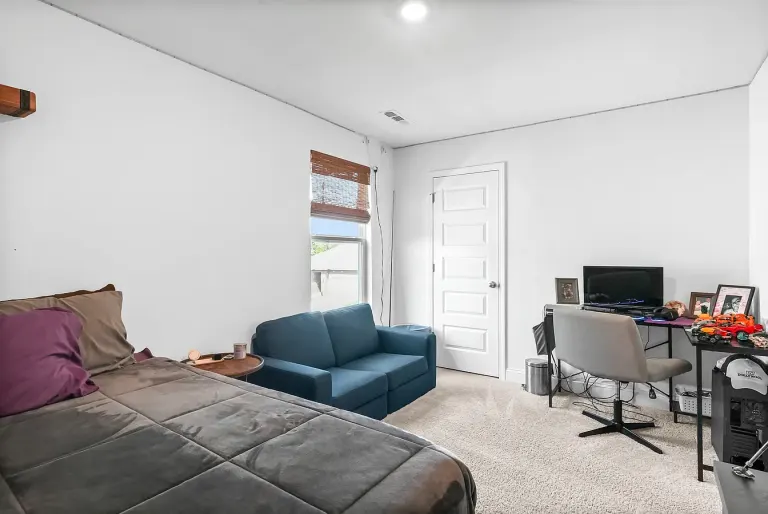 Bedroom with desk
