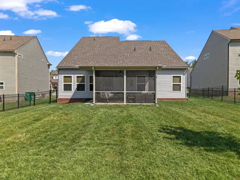 Backyard and rear of the home